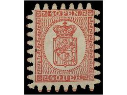 1535 (*) FINLANDIA. Mi.9Cx. 1866. <B>40 P.</B> Carmine-rose. Slight Stain On The Left Margin. Very Fine Presence. Michel - Sonstige & Ohne Zuordnung