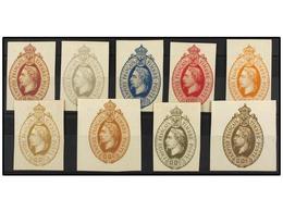 1557 FRANCIA. 1860. <B>PROYECTO RENARD PARA SOBRES.</B> Conjunto De 9 Valores En Colores Diversos. - Other & Unclassified