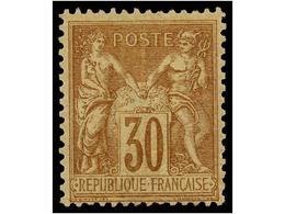 1596 * FRANCIA. Yv.80. 1876-78. <B>30 Cts.</B> Brown. Fresh Colour. Yvert.130?. - Other & Unclassified