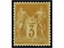 1601 * FRANCIA. Yv.86. 1877-81. <B>3 Cts.</B> Amarillo. Muy Bonito Ejemplar. Yvert.190?. - Sonstige & Ohne Zuordnung