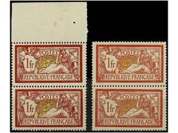 1617 ** FRANCIA. Yv.121(4). 1900. <B>1 Fr.</B> Carmine. 4 Stamps, Very Well Centered. LUXE. Yvert.+440?. - Other & Unclassified