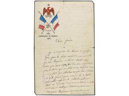 1809 FRANCIA. 1870. <B>GUERRA CON PRUSIA.</B> Texto De Carta Con Ecabezamiento Impreso <B>ARMÉE DU RHIN. CAMPAGNE DE PRU - Other & Unclassified