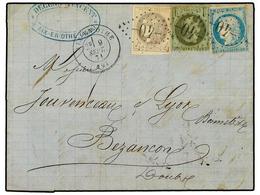 1830 FRANCIA. 1871 (September 9). Cover To BESANCON Franked For The New <B>25 C.</B> Rate (introduced On September 1 St. - Sonstige & Ohne Zuordnung