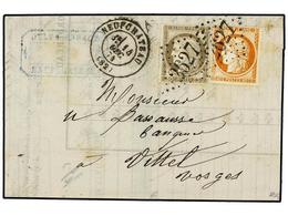 1864 FRANCIA. Yv.56, 38. 1874. NEUFCHATEAU A VITTEL.<B> 30 Cts.</B> Castaño Y <B>40 Cts.</B> Naranja. Muy Bonita. - Other & Unclassified