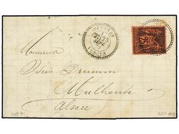 1886 FRANCIA. Yv.91. 1879. MOUSSEX A MULHOUSE. <B>25 Cts.</B> Negro S. Rojo, Mat. Fechador<B> MOUSSEY/VOSGES. </B>MAGNÍF - Other & Unclassified