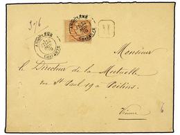 1903 FRANCIA. Yv.94. 1889. ANGOULEME A VIENNE. <B>40 Cts.</B> Naranja, Carta Certificada. - Other & Unclassified