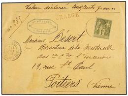 1907 FRANCIA. Yv.82. 1890. MONTLIEV A POITIERS. <B>1 Fr.</B> Verde. Valor Declarado De <B>500 Fr. </B> - Other & Unclassified