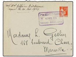 1953 FRANCIA. 1934. ISTAMBUL A MARSELLA. <B>50 Cts.</B> Rojo, Mat.<B> CIA. DES MESSAGERIES MARITIMES/NAUTONAPHTE:MARECHA - Other & Unclassified