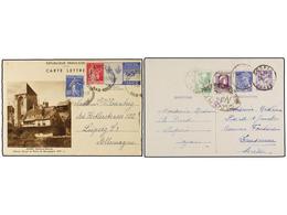 1967 FRANCIA. 1938-44. Dos Enteros Postales Con Franqueos Adicionales. - Other & Unclassified