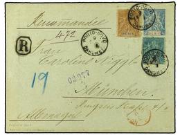 1999 BENIN. 1901. <B>15c.</B> Postal Stationery Envelope Uprated <B>5c. & 30c.</B> 'Sage', Registered To Munich And Canc - Autres & Non Classés