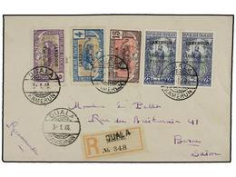 2003 CAMERUN. 1918. DUALA A SUIZA. <B>2 Cts., 4 Cts., 15 Cts. Y 25 Cts. </B>Carta Certificada, Al Doso Llegada. - Sonstige & Ohne Zuordnung