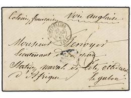 2022 GABON. 1862 (29-Marzo). MONTPELLIER A STATION NAVAL DE COTE OCCIDENTALE D'AFRIQUE, LE GABON, Tasa De '6' Décimas. - Sonstige & Ohne Zuordnung