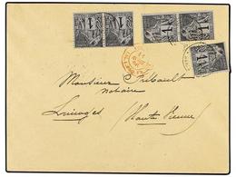 2065 GUADALUPE. Ce.46. 1886. Cover To FRANCE At Printed Matter Rate Bearing Dubois 1881 <B>1c.</B> Black On Azure (5) Al - Sonstige & Ohne Zuordnung