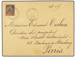 2072 GUADALUPE. 1895 (March 7). Cover To PARIS Franked By 1892 <B>25c.</B> Black On Rose Tied By Bold <B>GUADELOUPE / ST - Sonstige & Ohne Zuordnung