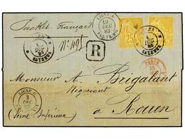 2086 GUAYANA FRANCESA. 1883 (Dec 1). Outer Letter Sheet Sent Registered From CAYENNE To ROUEN Franked By 1881 Dubois <B> - Otros & Sin Clasificación