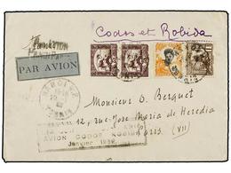 2116 INDOCHINA FRANCESA. 1932. HANOI To PARÍS. <B>FIRST FLIGHT</B> Cover With<B> LIAISON HANOI-PARIS/AVION CODOS-ROBIDA/ - Sonstige & Ohne Zuordnung