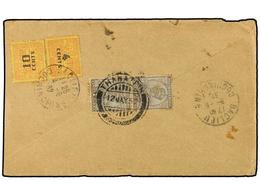 2117 INDOCHINA. 1932 (May 12). Underpaid Cover BACLIEU (Indo China) Franked On Reverse With India <B>1a. </B>brown Pair  - Otros & Sin Clasificación