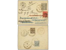 2157 LEVANTE: CORREO FRANCES. 1898. BROUSSE (Turquía) A SALONIQUE. <B>1 Piastra</B> Negro Reexpedido A WURTEMBERG Con Se - Andere & Zonder Classificatie