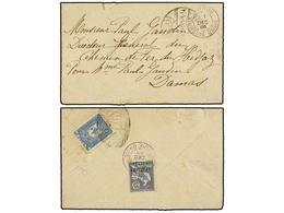 2160 LEVANTE: CORREO FRANCES. 1906. Cover Bearing French Levant <B>1 Piastre</B> Tied By <B>Smyrne Turquie D'asie</B> Ca - Andere & Zonder Classificatie