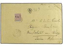 2168 MADAGASCAR. 1921. Registered Envelope To France Bearing <B>1 Fr On 5 F</B> Violet (Yvert 123) Tied By <B>TANANARIVE - Other & Unclassified