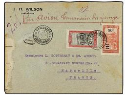 2169 MADAGASCAR. 1927 (13 Junio). VUELO Especial TANANARIVE-MAJUNGA Realizado Por El Comandante Dajnoux. Carta Certifica - Autres & Non Classés