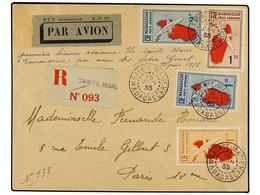 2173 MADAGASCAR. 1935 (15-V). SAINTE MARIE A PARIS. PRIMER Vuelo ISLA DE SAINTE MARIE-TAMANARIVE. Carta Con Franqueo De  - Other & Unclassified