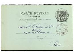 2213 MARTINICA. 1893. French General Colonies Postal Stationary Card <B>10 Cent</B> Black Cancelled By <B>ST PHILOMENE</ - Sonstige & Ohne Zuordnung