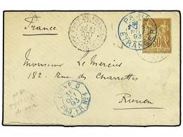 2214 MARTINICA. 1893. Envelope To France Bearing French Type Sage <B>30 Cents</B> Brown (perforation Cut) (Yvert 80) Tie - Sonstige & Ohne Zuordnung