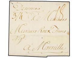 2239 MONACO. 1771 (23 Diciembre). PORT MAURICE A MARSEILLE. Manuscrito 'De Monaco' También Manuscrito '3/4' Y '18'. MAGN - Sonstige & Ohne Zuordnung