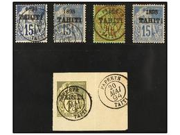 2289 */°/ TAHITI. Yv.24 (3), 25, 30. 1893. Lot Of Mint And Used Stamps. FINE. Yvert.275?. - Autres & Non Classés