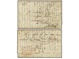 2292 TAHITI. 1839 (Aug 21). Entire Letter From Papeete To Dublin, Ireland Endorsed '<I>Single</I>' (sheet) At Upper Left - Other & Unclassified