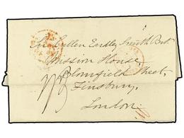 2298 TAHITI. 1848 (June 14). Entire Letter Written From Raiatea Island To London, Carried By French Ship With <B>'Outre  - Other & Unclassified