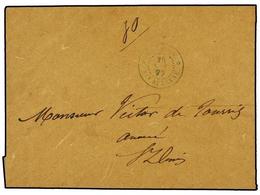 2336 REUNION. 1877 (Nov 26). Local Cover To ST. DENIS Sent Prepaid At <B>30c.</B> (in Manuscript) With Fair Strike Of Sc - Other & Unclassified