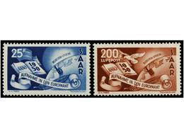 2361 ** SARRE. Mi.297/98. 1950. Complete Set, Never Hinged. Michel.220?. - Andere & Zonder Classificatie