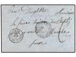 2368 SAN PEDRO Y MIQUELON. 1862. Stampless Envelope To France Cancelled By Double Ring <B>ST. PIERRE AND MIQUELON</B> Da - Other & Unclassified