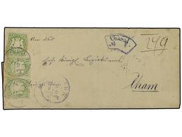 2435 ALEMANIA ANTIGUOS ESTADOS: BAVIERA. (1873 CA). Registered Cover From Munich To Cham With 1870-72 <B>1kr</B>. Bright - Otros & Sin Clasificación