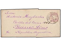 2437 ALEMANIA ANTIGUOS ESTADOS: BAVIERA. Sc.49. 1889 (Jan 2). Newspaper Wrapper From AUGSBURG To BUENOS AIRES (Argentina - Other & Unclassified