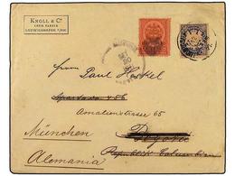 2439 COLOMBIA. 1897. Cover To BOGOTA Franked By Single 1888 <B>20 Pf.</B> Ultramarine Tied By <B>LUDWIGSHAFEN</B> Despat - Other & Unclassified