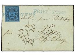 2469 ALEMANIA ANTIGUOS ESTADOS: OLDENBURGO. 1853 (Dec 28). Entire Letter To CLOPPENBURG Franked By 1852 <B>1/30 Thaler</ - Otros & Sin Clasificación