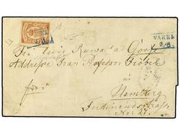 2470 ALEMANIA ANTIGUOS ESTADOS: OLDENBURGO. 1861 (Nov 3). Cover From Varel To Hamburg Bearing Fine Large Margined 1861 < - Otros & Sin Clasificación