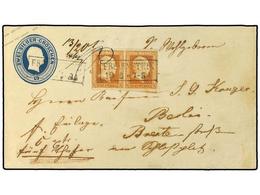 2473 ALEMANIA ANTIGUOS ESTADOS: PRUSIA. (1856 CA.). <B>2 Sgr</B> Deep Blue Postal Stationery Envelope Used To Berlin, Up - Otros & Sin Clasificación