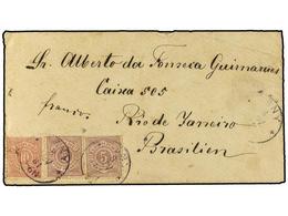 2497 ALEMANIA ANTIGUOS ESTADOS: WURTEMBERG. 1881. WURTEMBERG A RIO DE JANEIRO (Brasil). <B>5p.</B> Lila (2) Y <B>10p.</B - Other & Unclassified