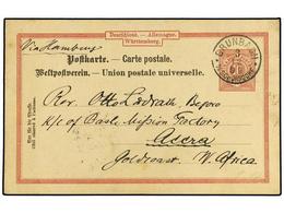 2498 ALEMANIA ANTIGUOS ESTADOS: WURTEMBERG. 1899 (Dec 3). <B>10pfg.</B> Rose Stationery Card Cancelled By <B>GRUNBACH</B - Otros & Sin Clasificación