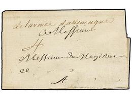 2506 ALEMANIA. 1695 (July). Printed Entire Letter From 'Camp Waldorff' With Mss Rate <B>4</B> And 'De L'Armee S'Allemagn - Other & Unclassified