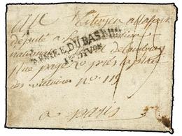 2516 ALEMANIA. 1795. OPPENHEIM To FRANCE. Entire Letter With <B>ARMEE DU BAS RHIN/1er DIVon</B> Mark. - Sonstige & Ohne Zuordnung