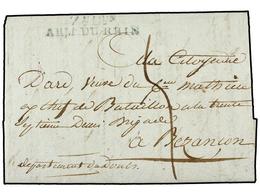 2526 ALEMANIA. 1801. ALENDORF To FRANCE. Entire Letter With <B>7 DON/ARM. DU RHIN</B> In Green, Rated '5'. - Andere & Zonder Classificatie