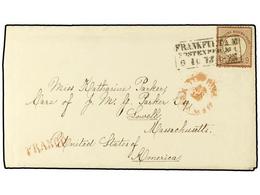 2537 ALEMANIA. 1873. Envelope + Original Letter (long) To Lowell, Mass., USA, Franked <B>9kr</B>. Tied By Boxed <B>Frank - Sonstige & Ohne Zuordnung