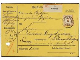 2538 ALEMANIA. 1874-75. Registered Parcel Receipt Coupon For 1 Kilogramme Packet, Bearing 1874 <B>9kr. On 9kr</B>. Brown - Other & Unclassified