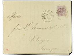 2545 ALEMANIA. Yv.31. 1885. HAMBURGO A BERGEN (Noruega). <B>5 Pf.</B> Lila, Mat.<B> BUREAU DE MER.</B> Tarifa De Impreso - Other & Unclassified