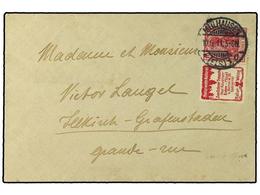 2558 ALEMANIA. 1911. Envelope To Alsace Bearing <B>10 Pf</B> Red With Se-tenant <B>NATURE WINE</B> Label Tied By <B>MULH - Other & Unclassified